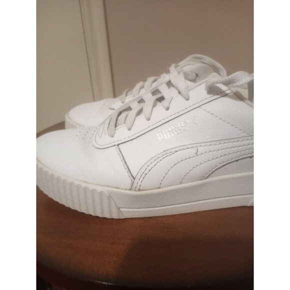 Puma Women's Carina 370325-02 White Leather Casual Shoes Sneakers Size 7 - Picture 10 of 15